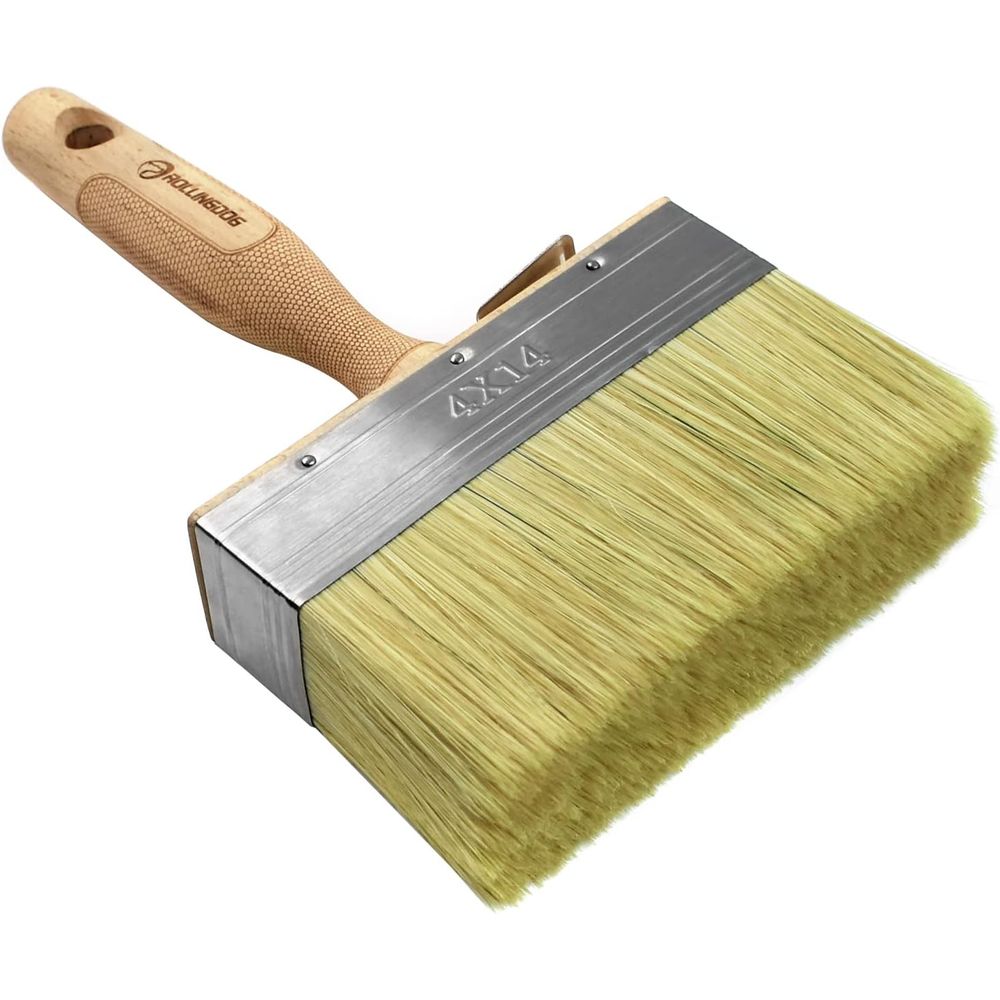 Wood Stain Brush - 5,5 cm grote limewash-dekborstel - houten