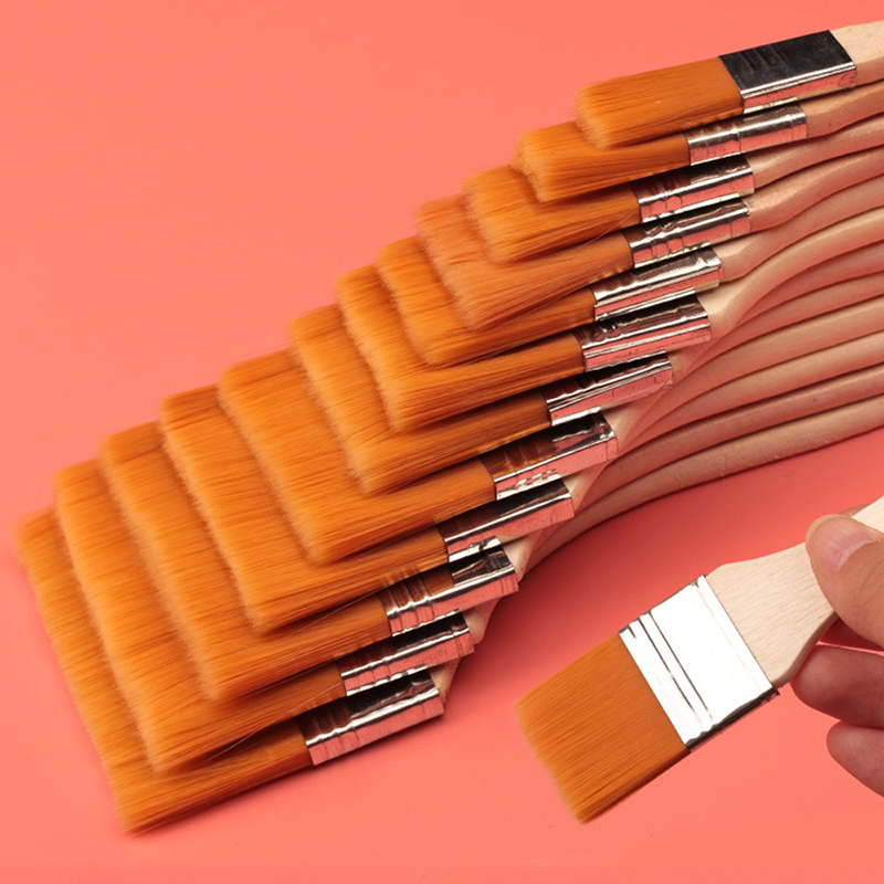 12 Stuks Nylon Penselen Groot  - Wood Stain Brush recensie en prijs