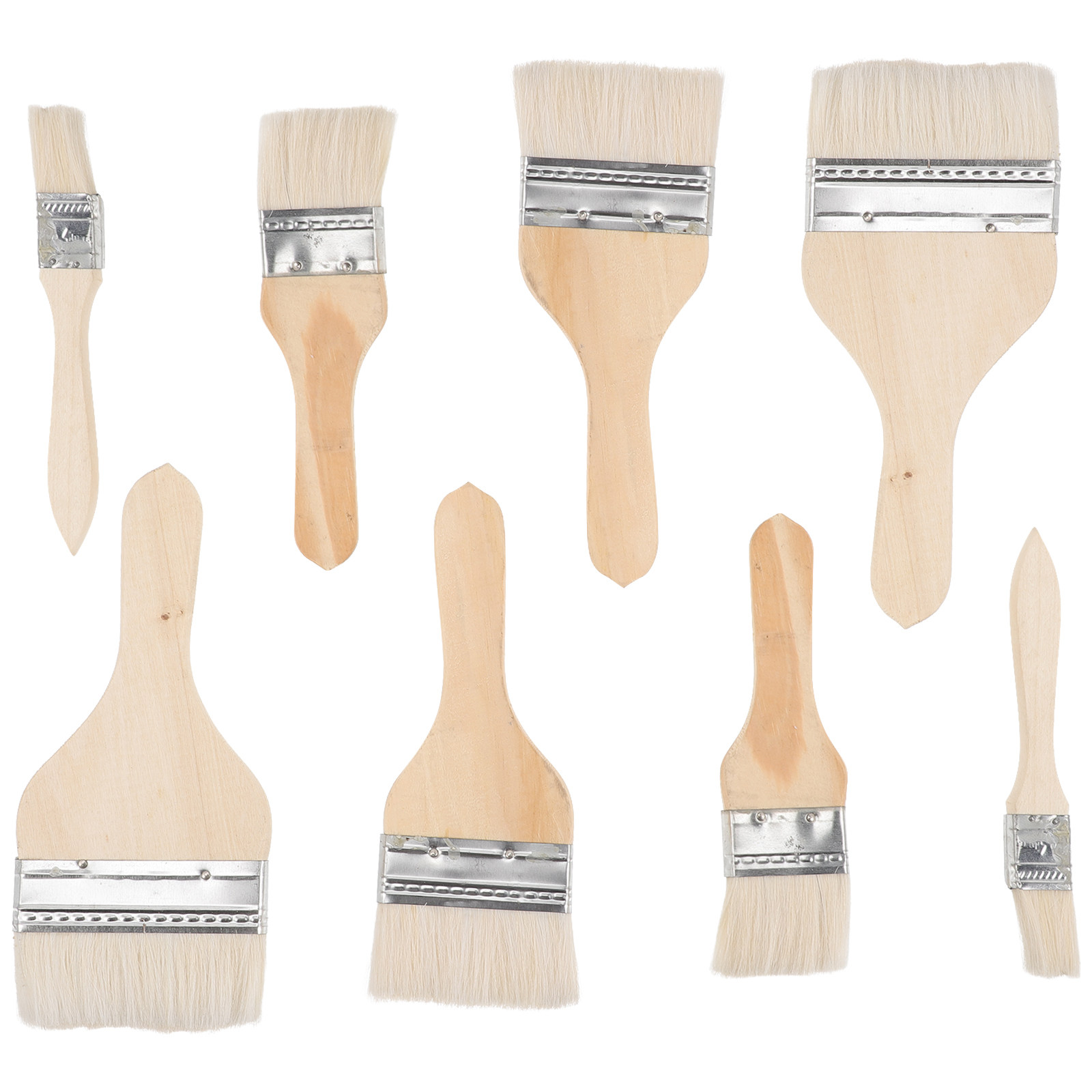8-delige wolborstelset met hou - Wood Stain Brush recensie en prijs